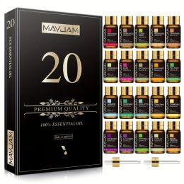 20pcs 5ml Essential Oils Set, Pure Therapeutic Grade Aromatherapy Oils For Diffuser, Humidifier, Relax, Massage, Skin & Hair Care